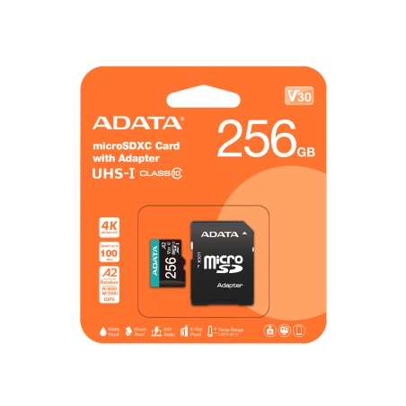 ADATA Premier Pro 256GB Memory Card AUSDX256GUI3V30SA2-RA1 - High-Speed, Reliable Storage Solution